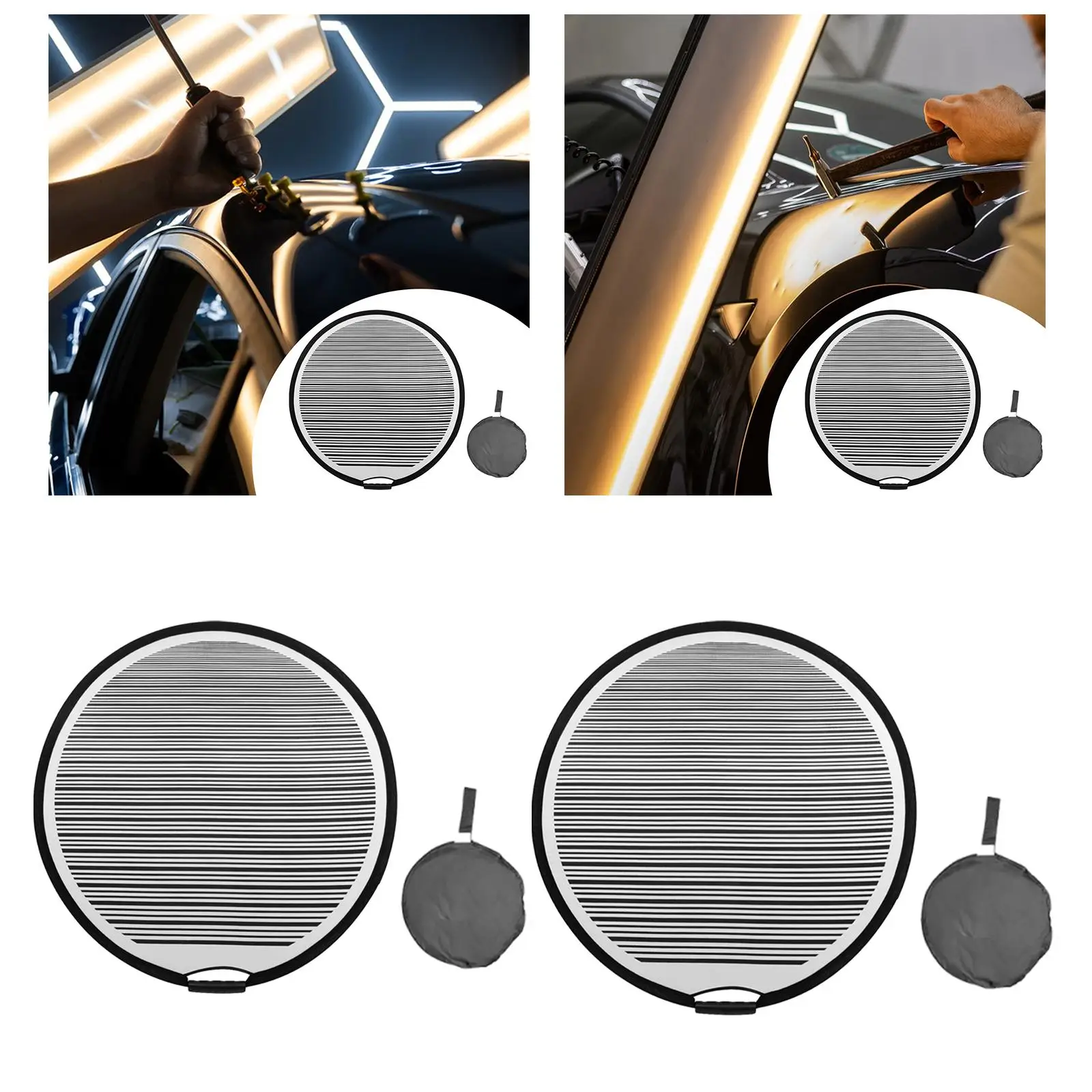 แผ่นสะท้อนแสงสำหรับซ่อมรอยบุบรถยนต์  สำหรับซ่อมรอยขีดข่วนบนประตูรถยนต์  เครื่องมือซ่อมรอยบุบแบบยืดหยุ่น