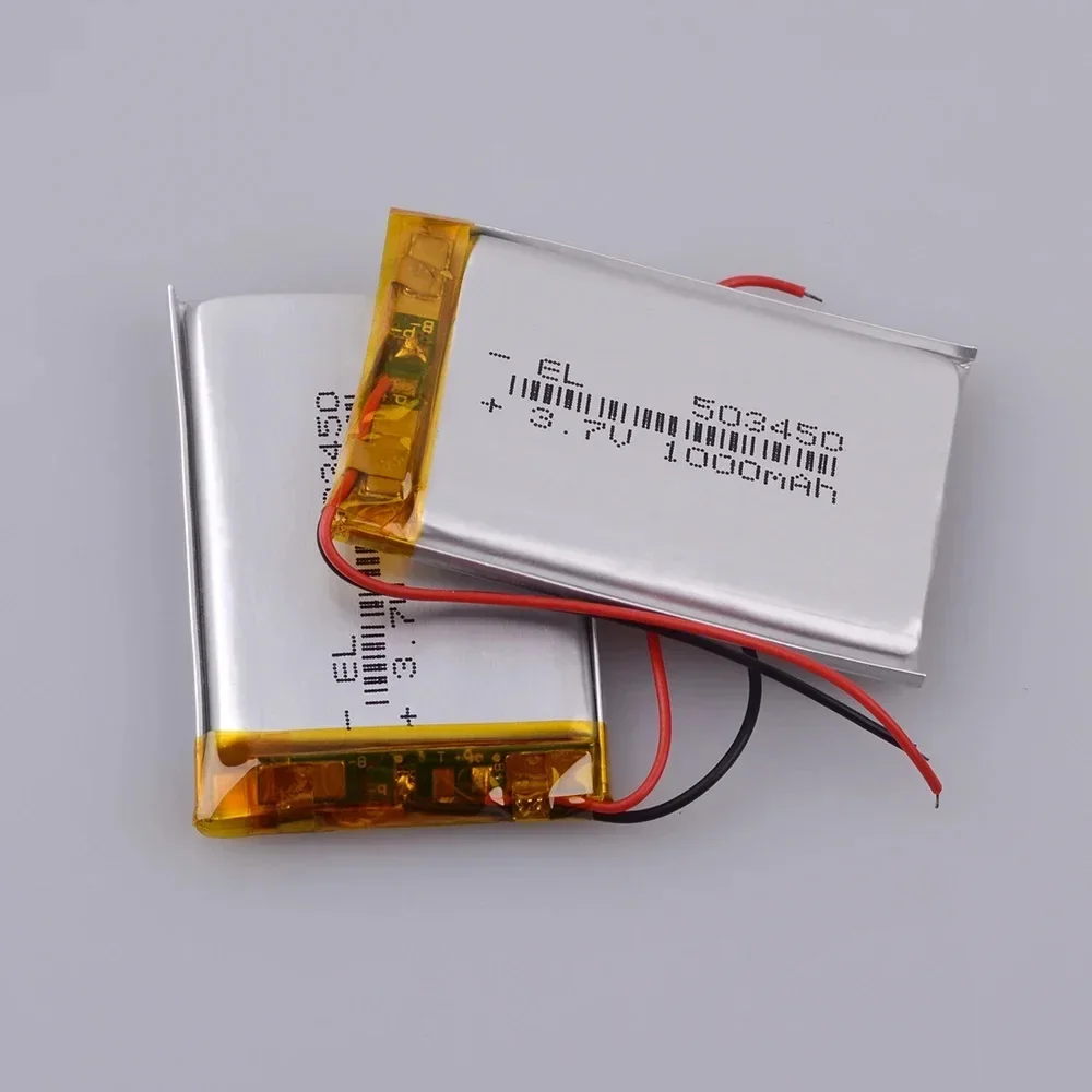 3.7V 503450 1000mAh Polymer Lithium Rechargeable Battery for GPS Smart Phone MP5 Walkie Talkie PS4 523450 Bateria Power Electric