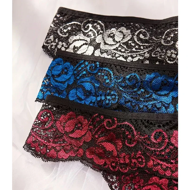 Hot Lace See Through Panty Lingerie Donne sexy Scava fuori Erotico Trasparente Crotchless Mini Culotte Biancheria intima Abbigliamento esotico
