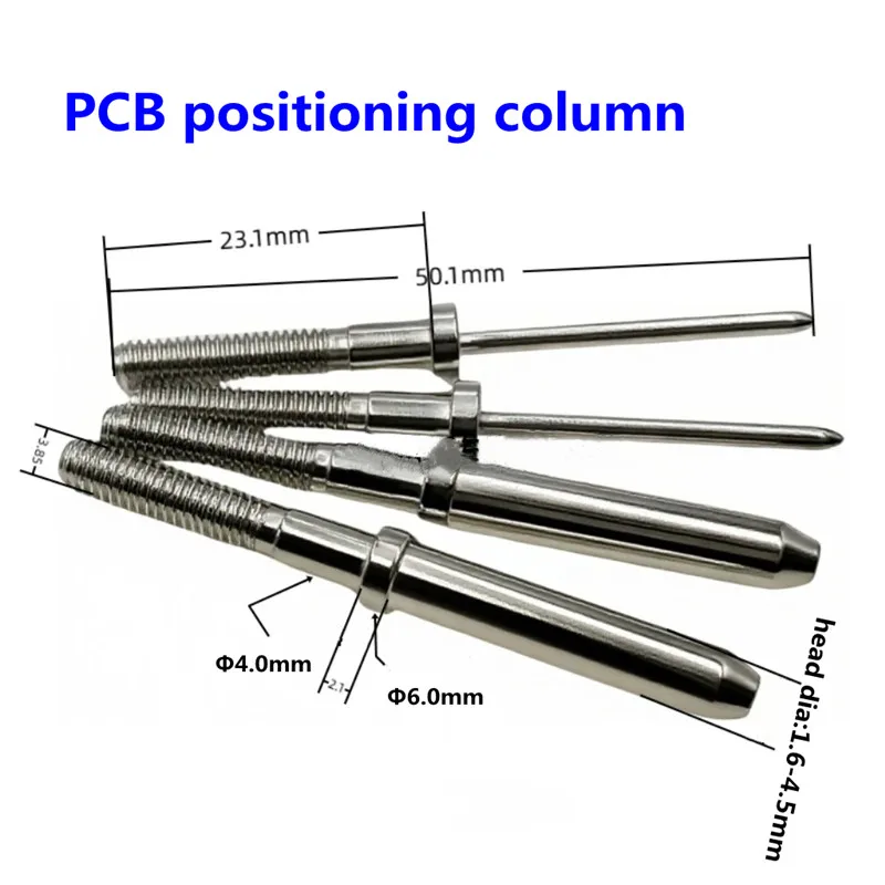 

10PCS Guide Column Length 50mm Electronic Detection Positioning Column Metal Spring Test Positioning Pin Multi-Header