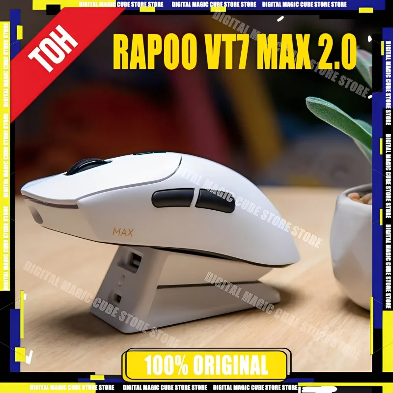 

Hot Rapoo Vt7 Max 2.0 Dual 8k Gaming Mouse Wireless Ultmate Paw3398 Ergonomic 53g Lightweight 0.125ms Fps Laptop Paw3950 Gift Pc
