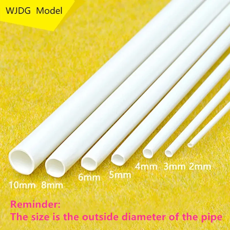 10 PCS abs round Tube Plastic Hollow Tube diameter 2mm/3mm/4mm/5mm/6mm/8mm/10mm/ DIY Handmade Sand Table Material model Building