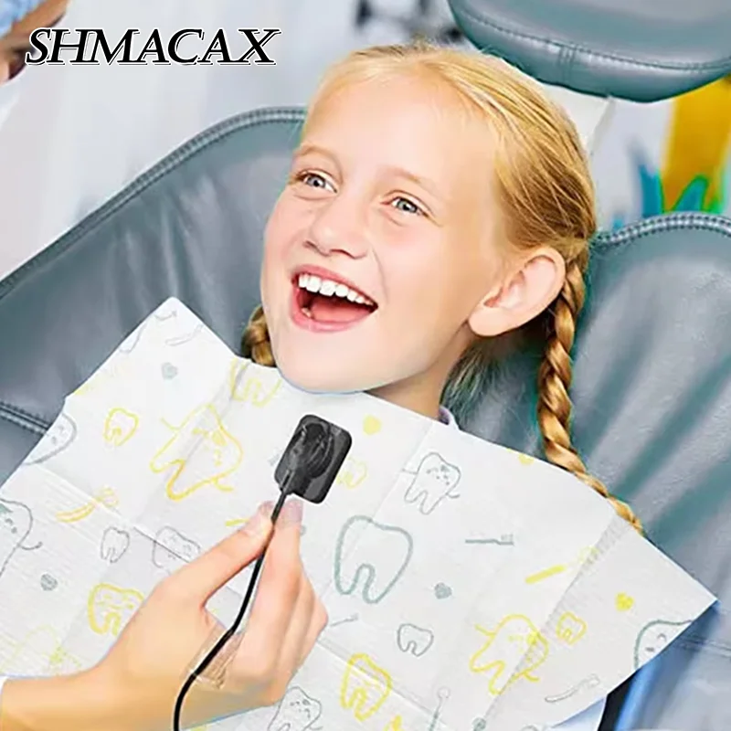 

100 шт., стоматологические нагрудники, одноразовые водонепроницаемые подушечки для чистки татуировок с веревкой, водонепроницаемая ламинированная бумага, инструмент для полости рта