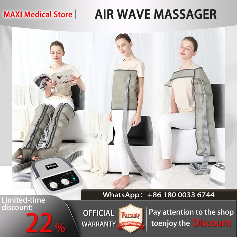 

Electric Air wave massager Relieve fatigue Relieve pain Prevent thrombosis Leg air compressor massager Kneading Deep Relaxation