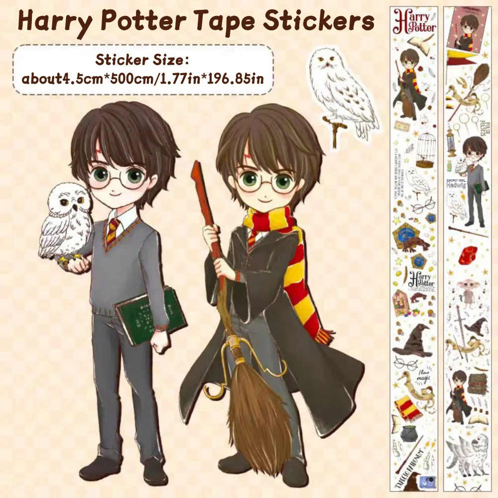 本物のハリーポッター漫画テープステッカーかわいいハーマイオニーロン・マルフォイ手作り装飾ステッカーおもちゃプランナー文具デカール