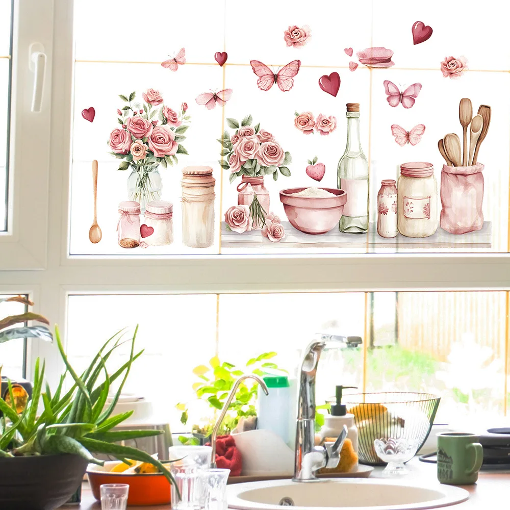 Watercolor Kitchenware, Spoons, Bedroom, Living Room, Home Background, Wall Beautification, Wall Stickers, Self-adhesive
