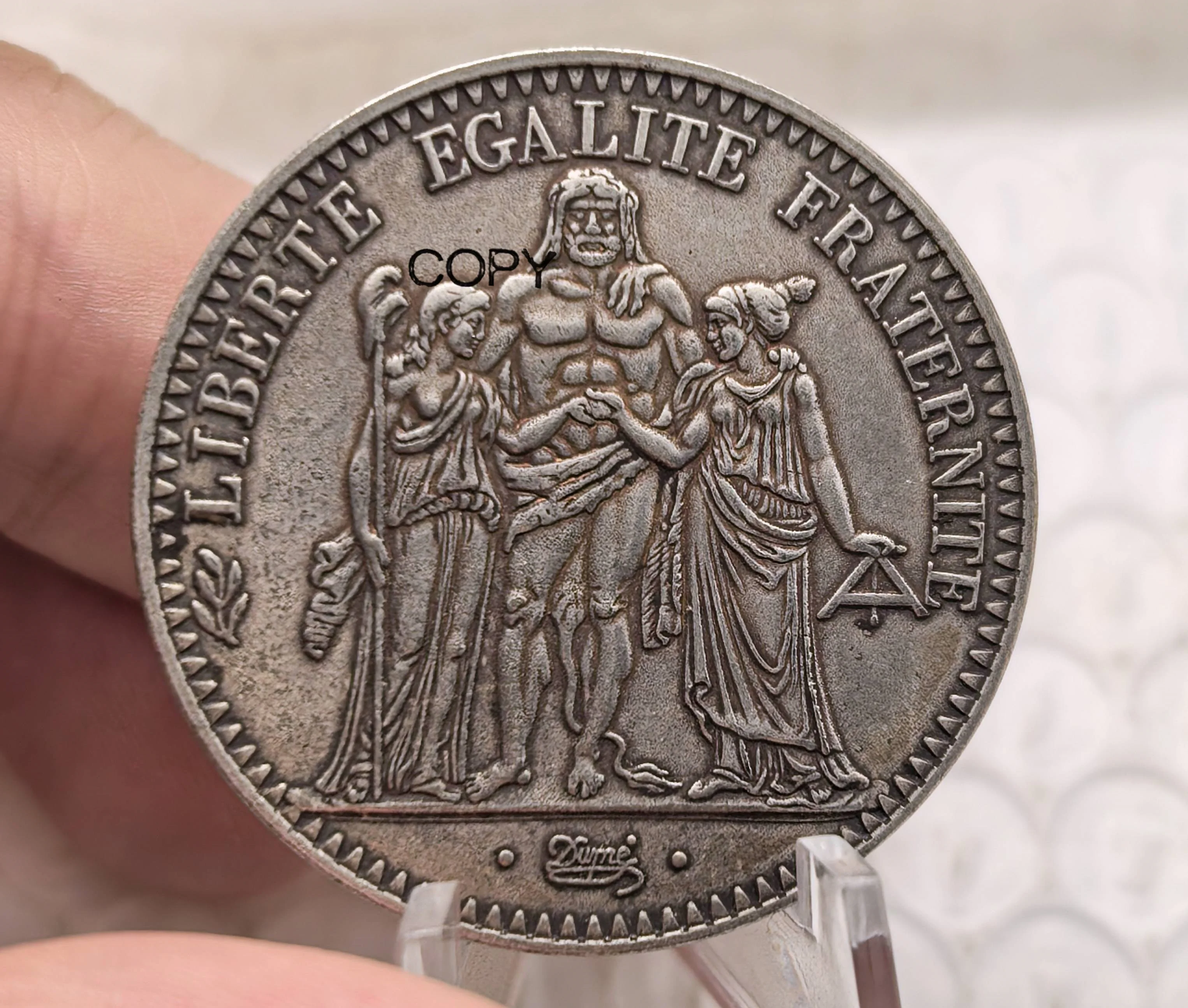 عملة نسخة مطلية بالفضة لفرنسا ، ، 10