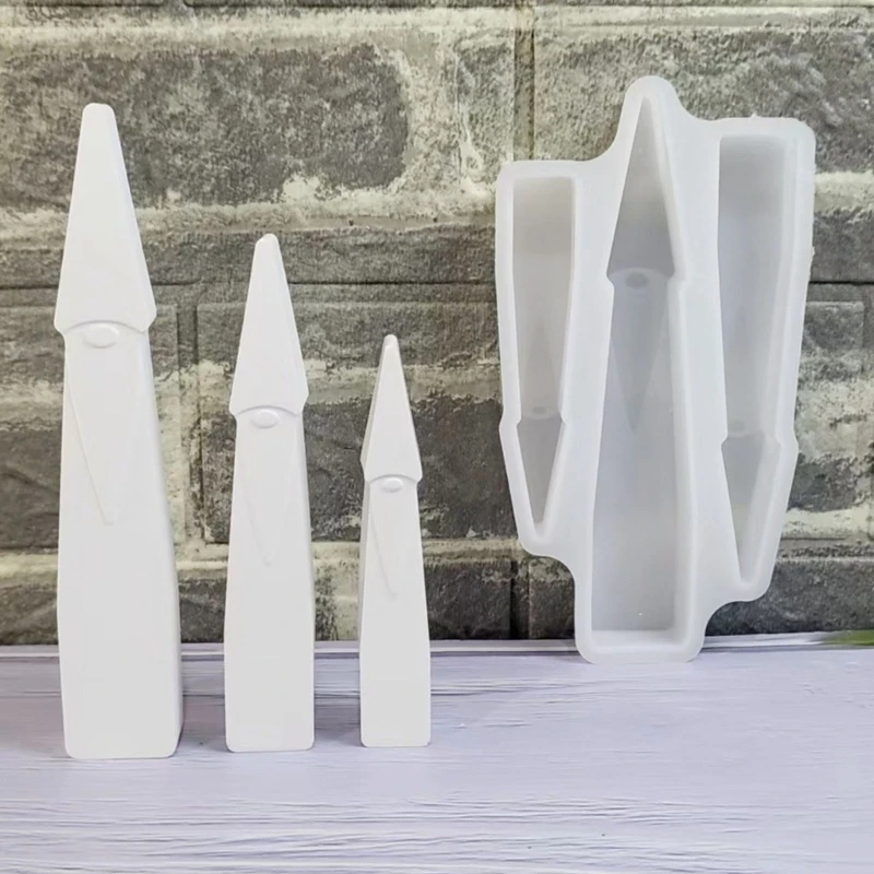 

Премиум-эластичная силиконовая форма для рукоделия, ручная работа, фигурка гнома для свечей, форма для литья из смолы с тонкой