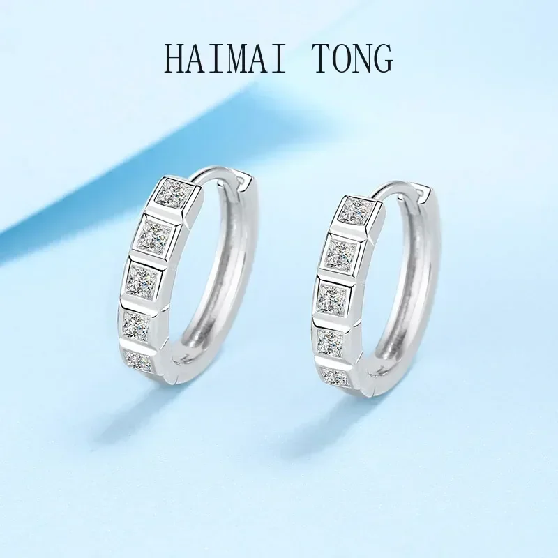 

Nice PT950 Platinum earring Wedding Party fine Jewelry GRA Certified D Color vvs1 Moissanite Diamond Hoop Earrings for Women