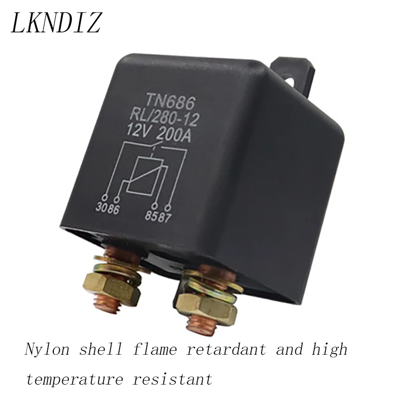 12V/24V 200A Truck Car Motor Automotive Relay 1.8W 4.8W Continuous Type Automotive Modular Relay