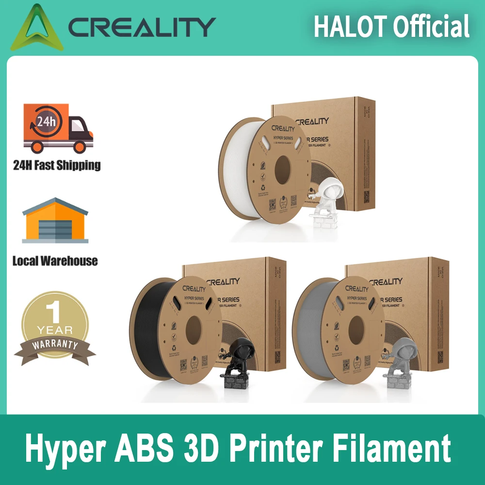 Creality Hyper ABS Filament for Creality K1 Max /K1C /Ender 3 V3 SE Official 3D Printer Filament ABS 1.75mm for High-Speed Print