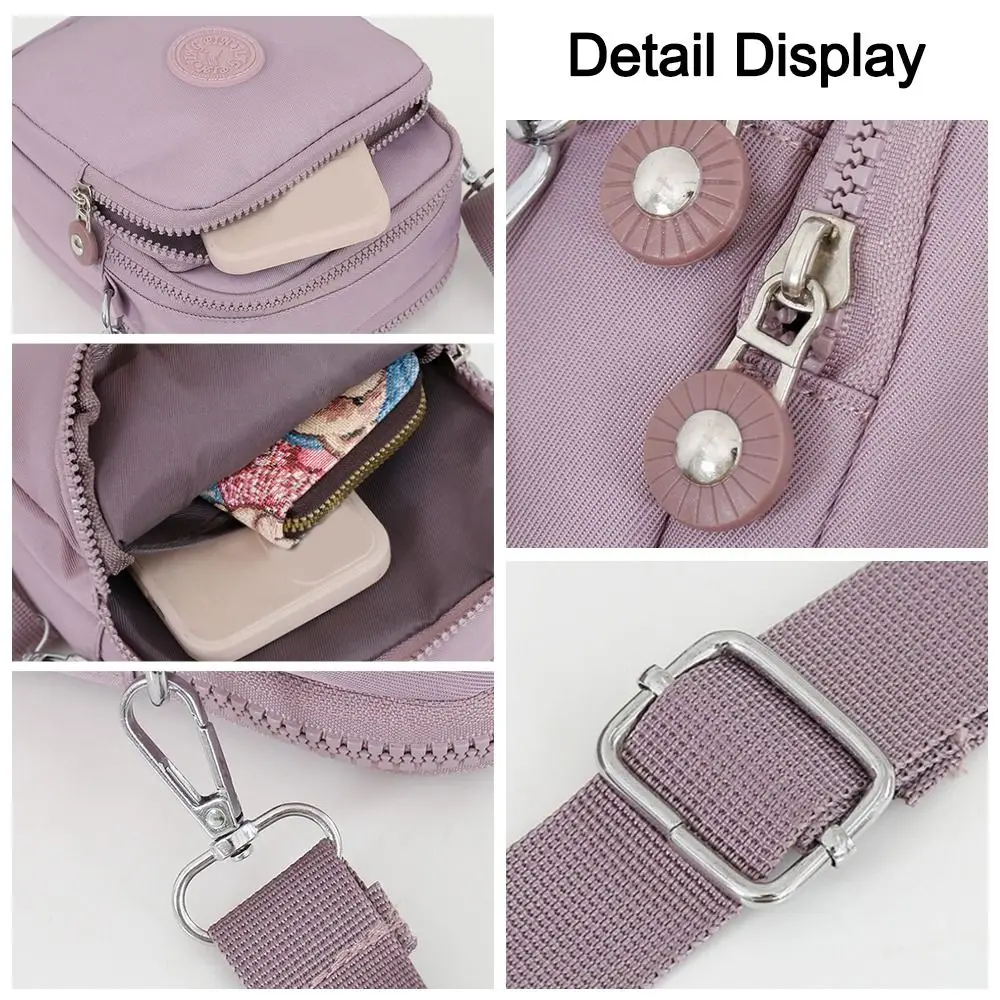 Casual 3 Layer Shoulder Bags Waterproof Large Capacity Crossbody Bags Multifunctional Mobile Phone Bags image 5