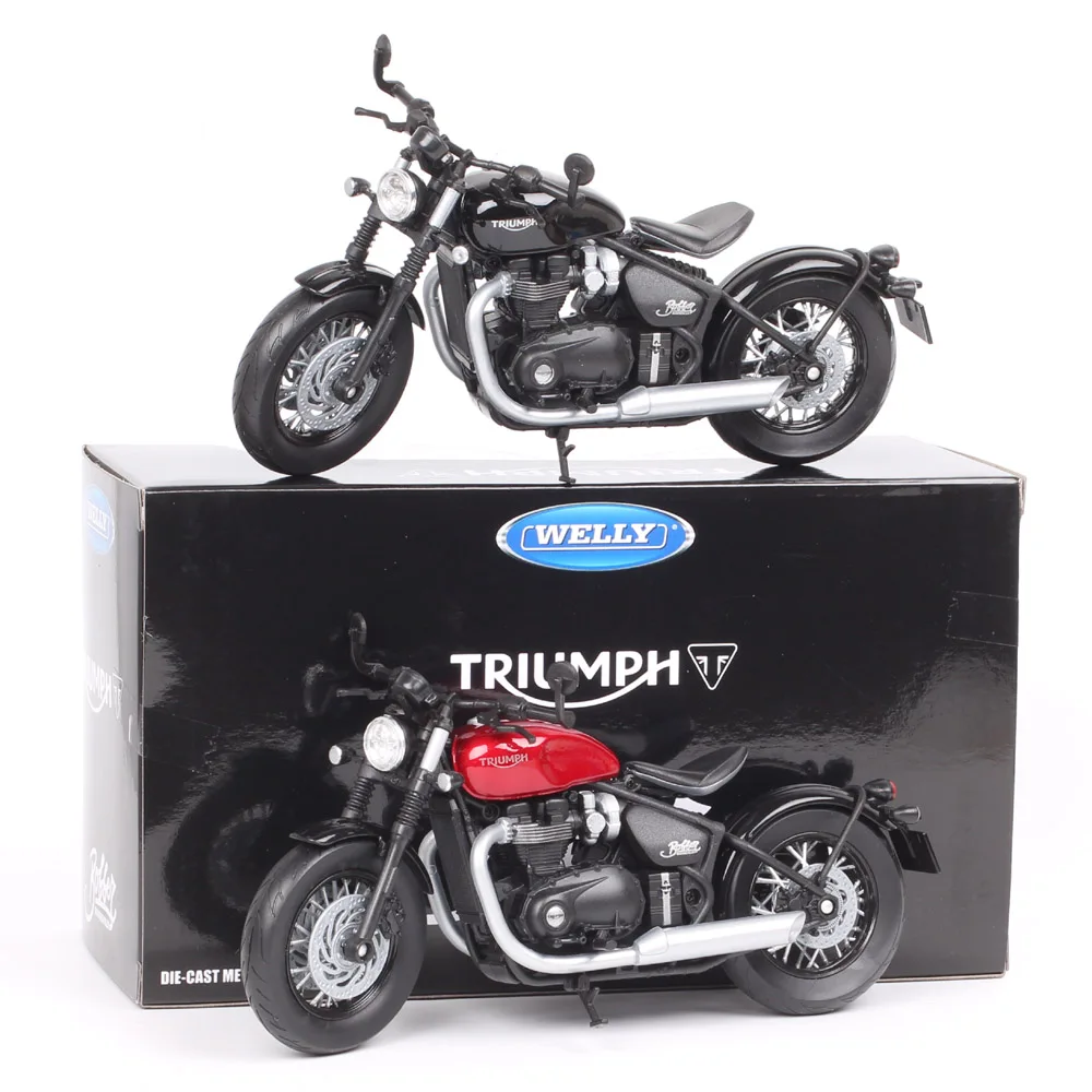 WELLY 1:12 Triumph Bonneville Bobber Alloy Motorcycle Diecast Metal Street Sports Model motocykla Zabawka Symulacja Kolekcja Prezent