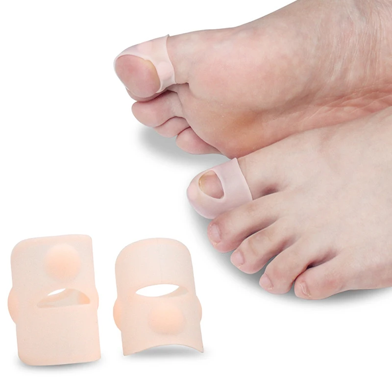 1pair Gel Ingrown Toenail Corrector Sleeves Big Toe Nail Healing Care Protector Paronychia Pain Relief Treatment Pedicure Tool