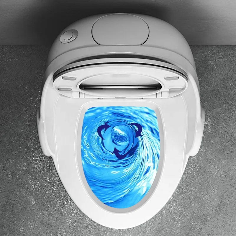 Luxury Peeping Chinese Ceramic Wc Toilet Seat One Piece Washdown Egg Shaped Toilet Bathroom Sanitary Ware