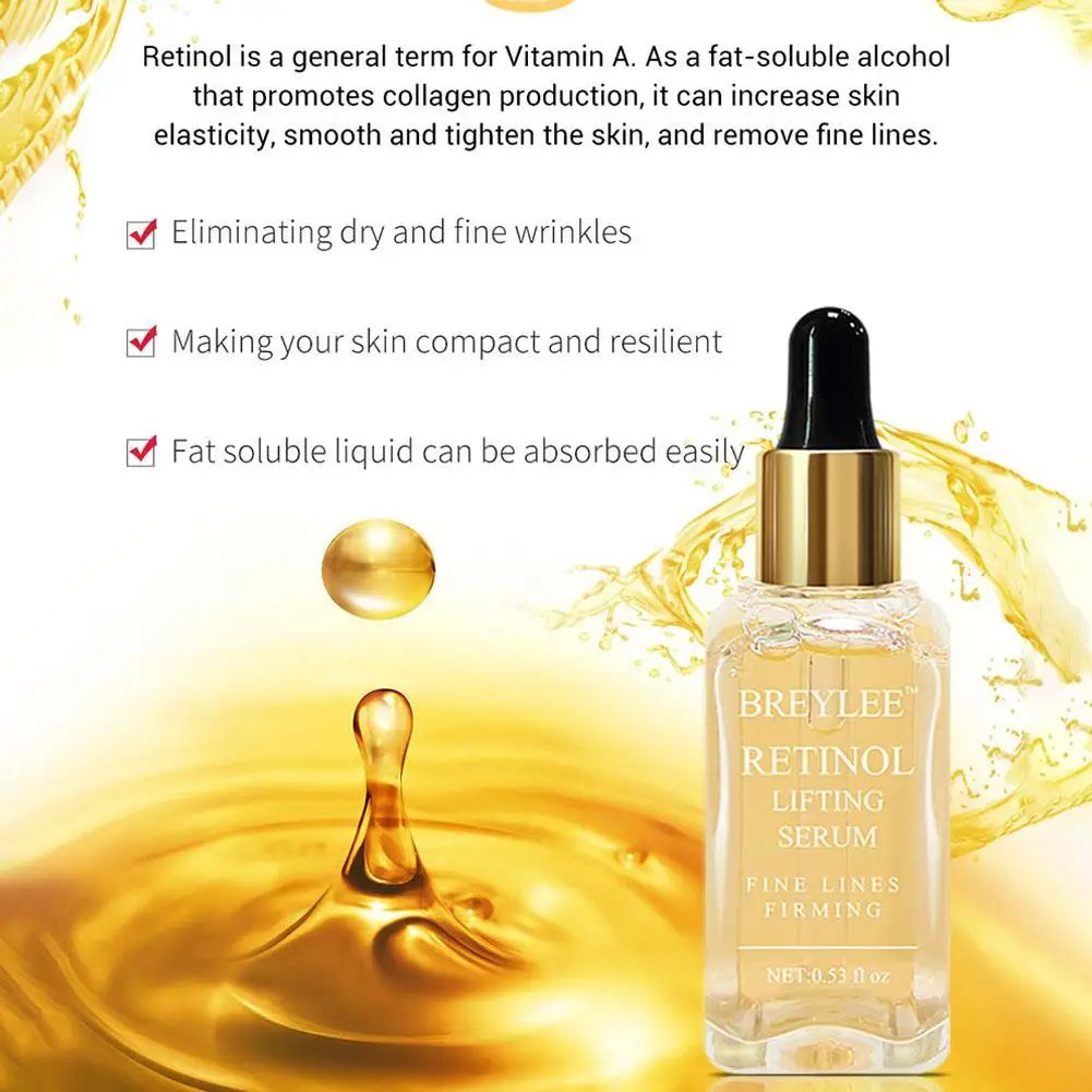 

Retinol Serum Deep Moisturizing Fade Fine Line Lifting Tighten Firming Hyaluronic 17ml Pure Repair Serum Smooth Acid C3B4