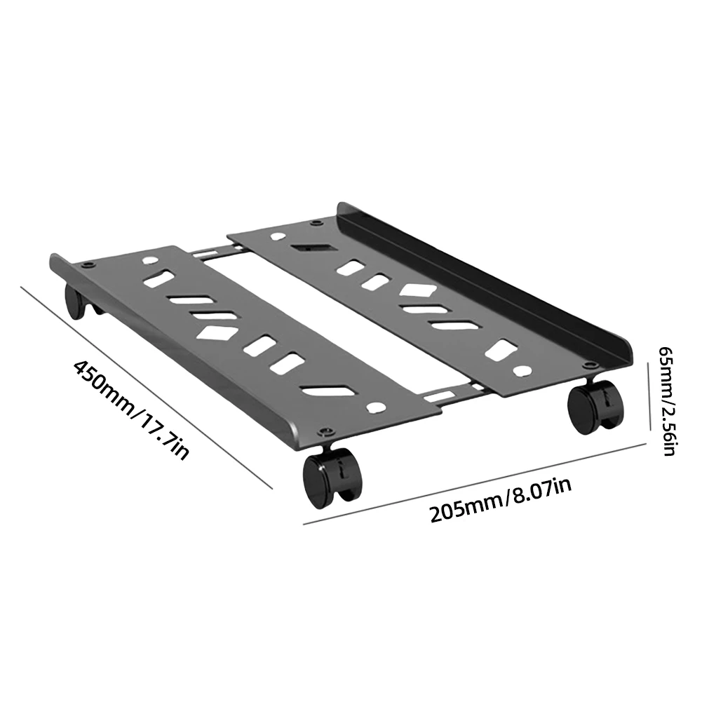 Imagem -06 - Heavy-duty pc Tower Stand com Rodas de Rodízio Suporte de Cpu Ajustável Suporte de Mesa de Aço