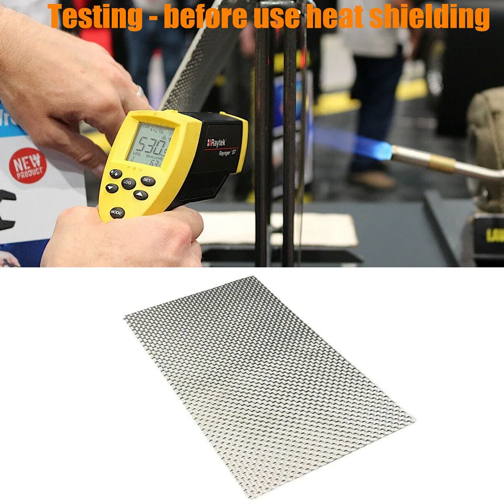 Embossed Heat Shield Car 1800F Continuous 20cm*50cm*0.5mm Aluminum Barrier Flexible Parts Turbo Manifolds Resistant