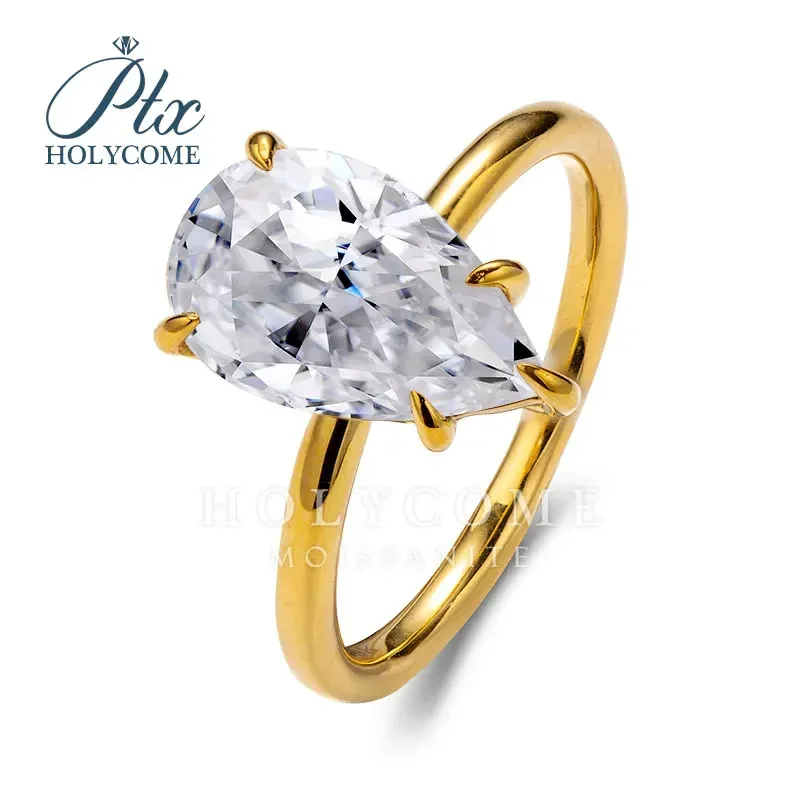 PTX Jewelry 14K Crushed Ice Pear DEF VVS1 Reddit Hot Loose Gemstones Moissanite Supplier Factory Wholesale Price GRA  Jewelry