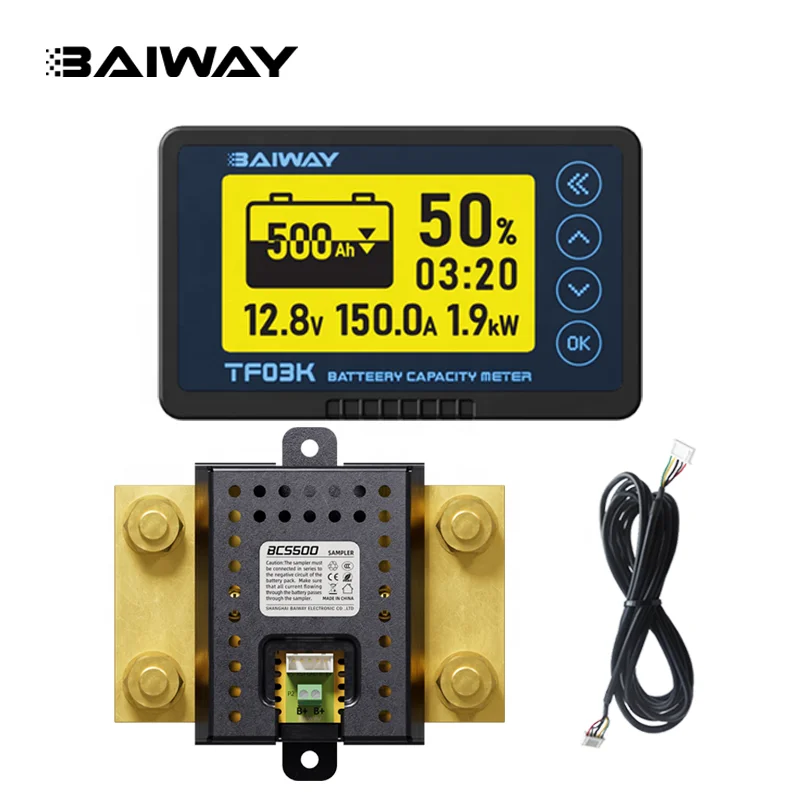 

Измеритель заряда и разряда батарей Baiway TF03K BCS500A высокой точности, индикатор уровня заряда батареи, монитор батареи, тестер емкости