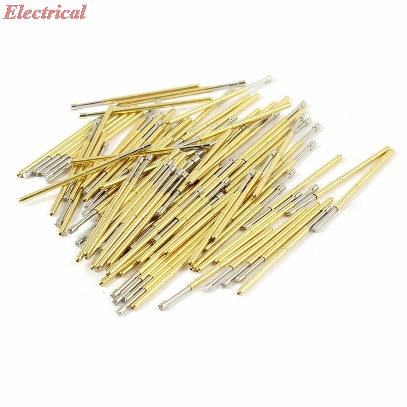 

P100-H2 1.5mm 9-Point Plum Tip 33.35mm Length Spring Test Probes Pin