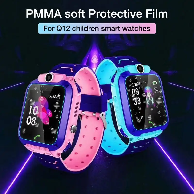 scratch resistant Watch Screen Film Children SmartWatch Protector Q12 Children Smart Wristband Full-Screen Protector Cover Set