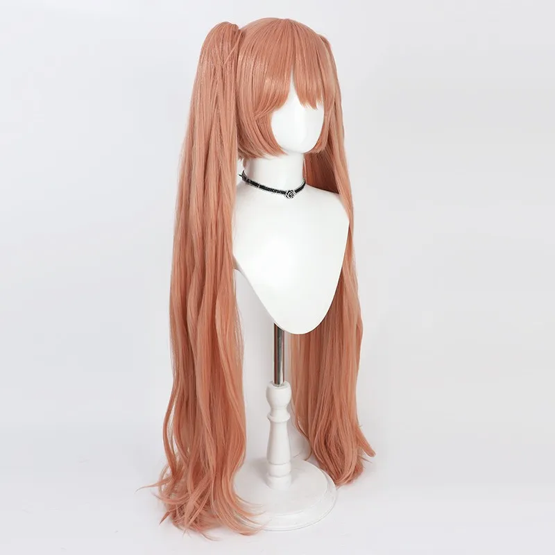 Miranda Cosplay Wig Nikke The Goddess of Victory 80cm Long Ponytail Brown Orange Heat Resistant Synthetic Hair Halloween Party