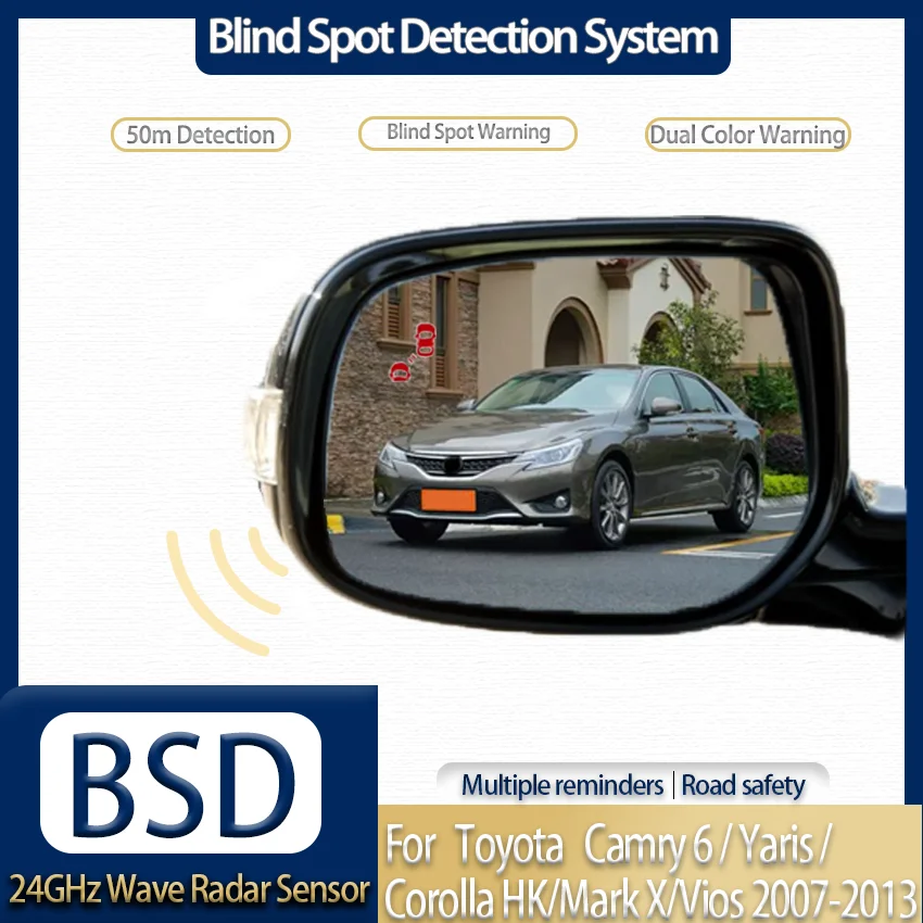 24GHz BSD BSM Blind Spot Detection Lane Change Assist Reverse Radar for Toyota Camry 6/Yaris/Corolla HK/Mark X/Vios