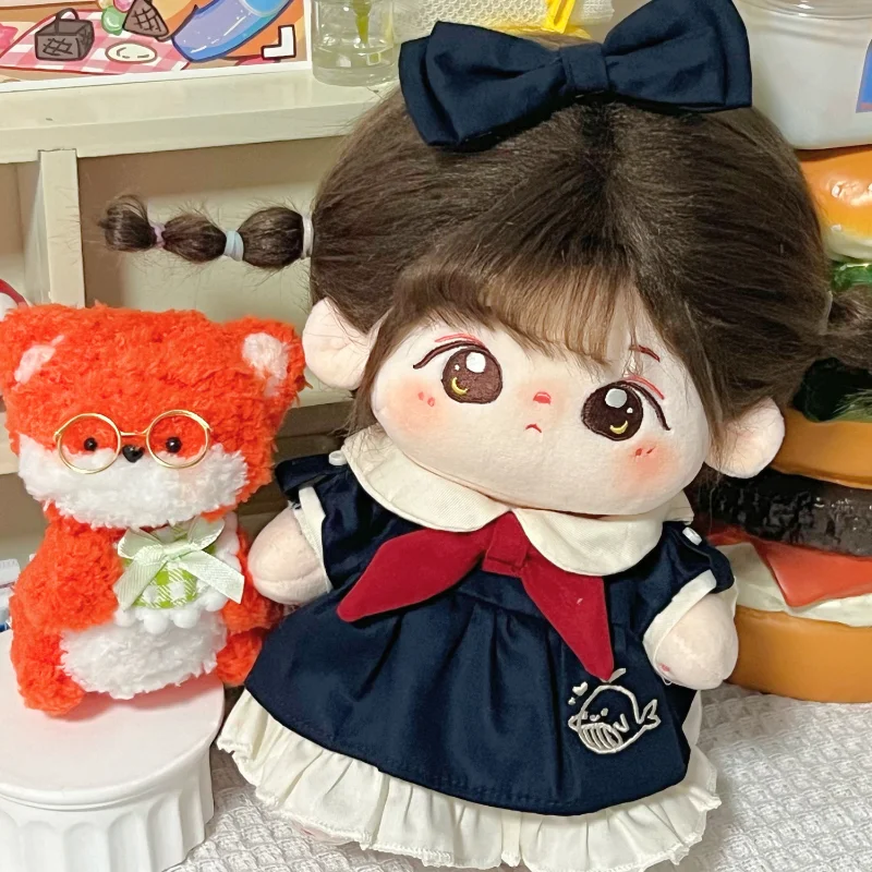 Uniforme japonais JK pour filles, robe sans attribut, poupée en peluche de 20cm, Kawaii, changement de vêtements, accessoires de tenue, cadeau d'anniversaire