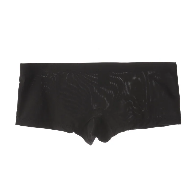 الرجال مثير انظر من خلال تول شبكة سراويل بوكسر السراويل الملابس الداخلية رقيقة تنفس منخفضة الارتفاع رجل سراويل داخلية