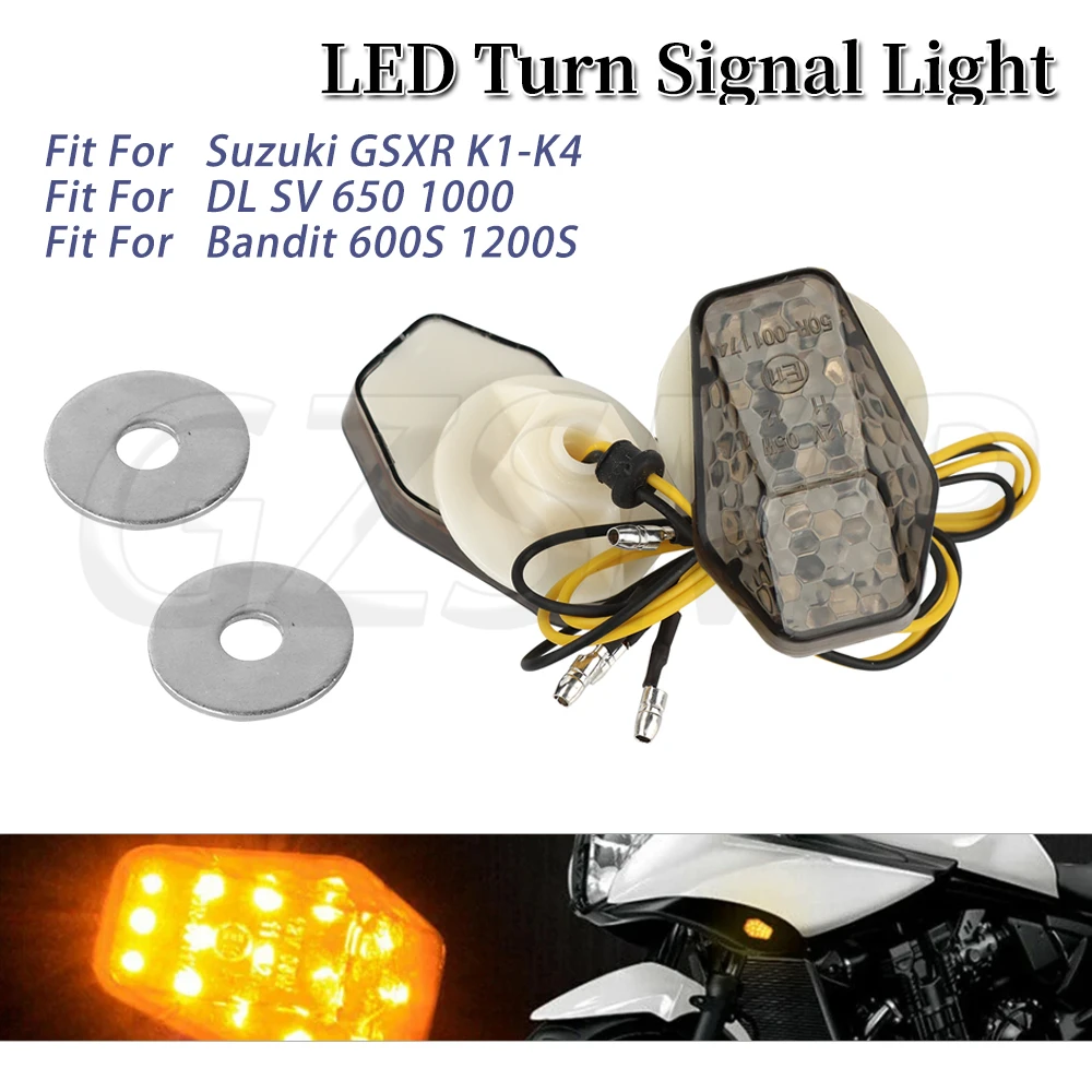 

Motorcycle 2 Wire Led Blinker Turn Signal Indicator Light Fit for Suzuki GSXR K1-K4 DL SV 650 1000 Bandit 600S 1200S