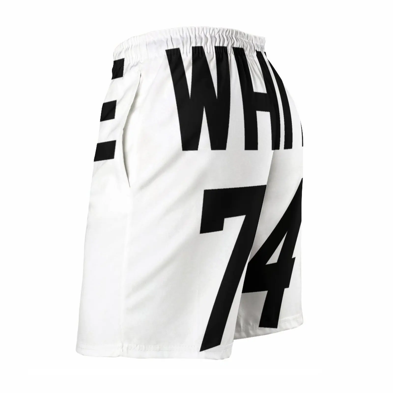 White 74 Men's Swim Trunks Sports Shorts Beach Trunks Surfing Pockets And Mesh Lining Kaiser Chiefs Andrew White Whitey Leeds