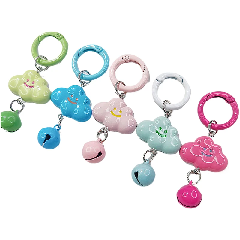 Kawaii Candy Color Wolken Sleutelhanger Schattige Cartoon Cloud Sleutelhanger Tas Hanger Hoofdtelefoon Decoratie Beste Vriend Geschenken