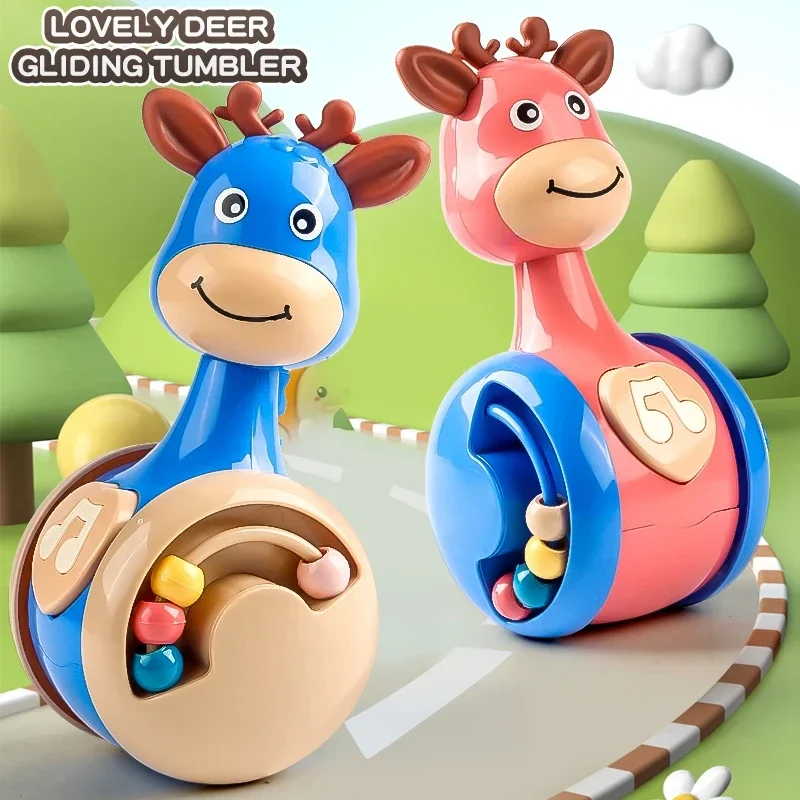 Tumbler Wobbler Toys Roly Poly Brinquedos para bebês perfeitos para aprender a escalar e educação infantil de 6 a 12 meses