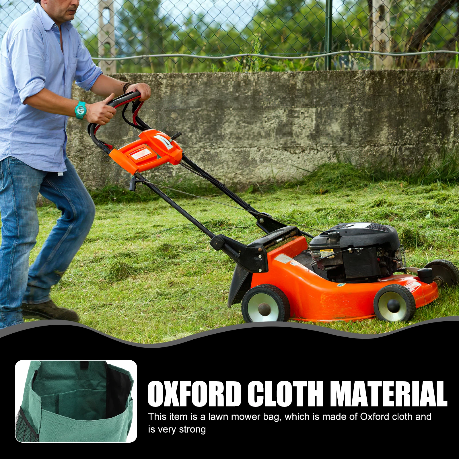 

Lawn Mower Large Capacity Mower Storage Bag Large Capacity Oxford Cloth Storage Adjustable Universal Garden Tool Phone Key Pouch