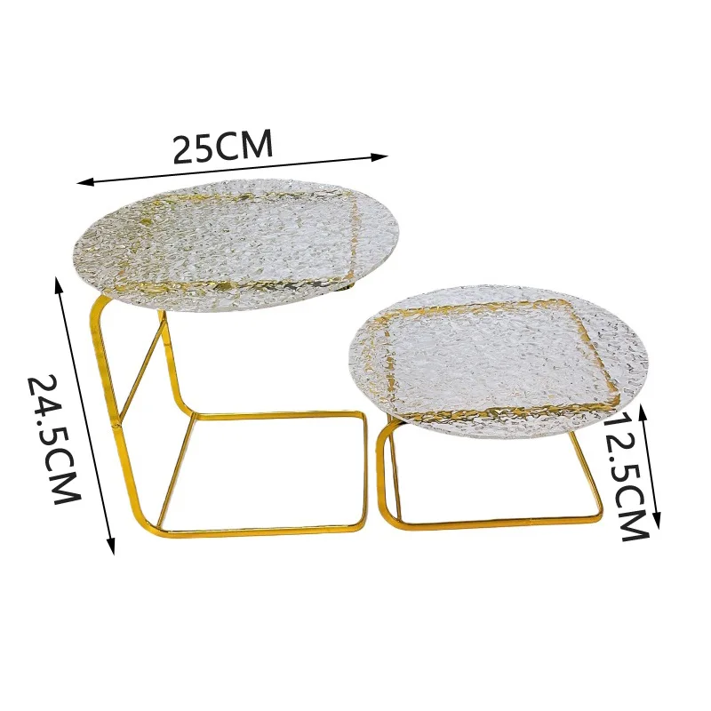 Gold transparent dessert rack placement table decorative ornament multi-layer dessert table display stand cake tray acrylic