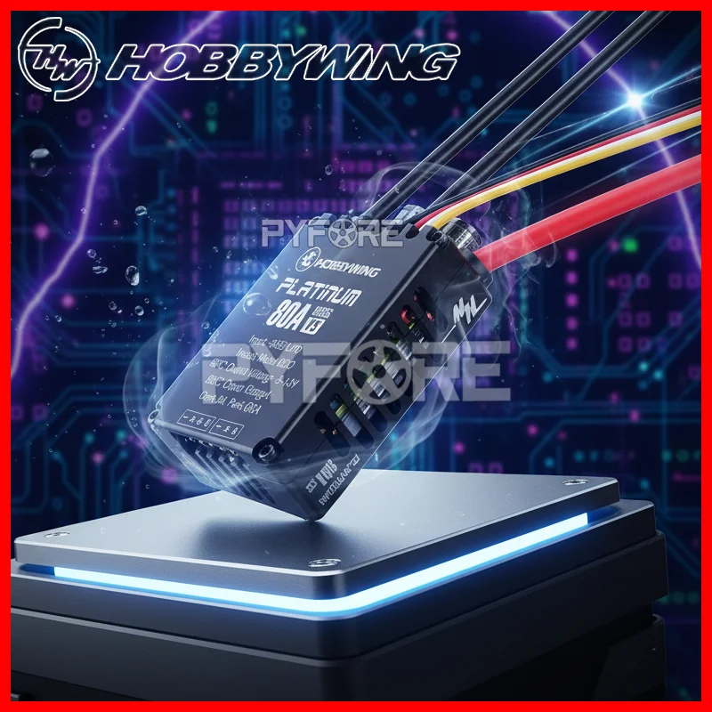 

HOBBYWING Platinum 80A V5 3-8s LiPo Brushless Esc for Rc Aircraft Fixed-Wing & Helicopter