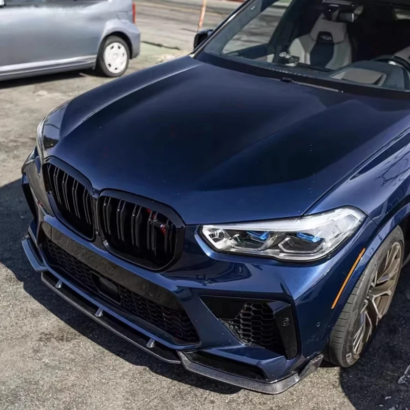 Carbon Fiber V Style Front Bumper Lip Chin Spoiler F95 X5M 2019-2023 - view 5