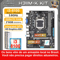 JINGSHA LGA 1151 motherboard cpu ram combo with core i3 8100 + 2*8GB DDR4 placa base mae Kit 1151 pc gamer diy gaming computer