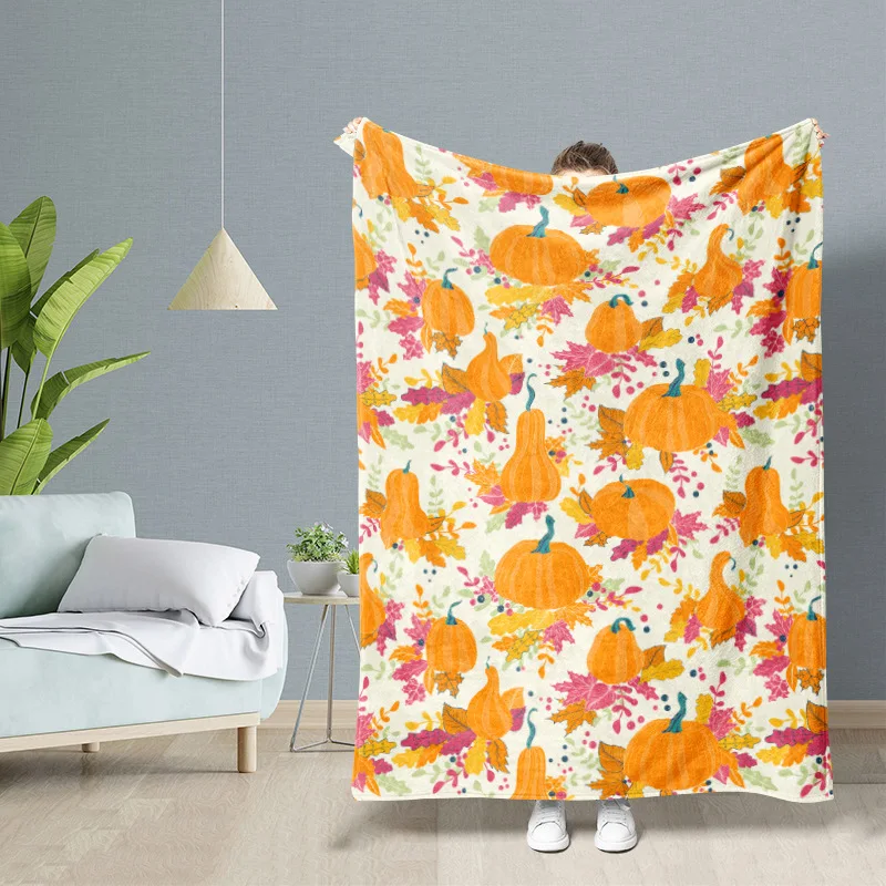 Halloween Flannel Digital Print Blanket Office Air Conditioning Lunch Break Shawl Blanket Student Dormitory Blanket