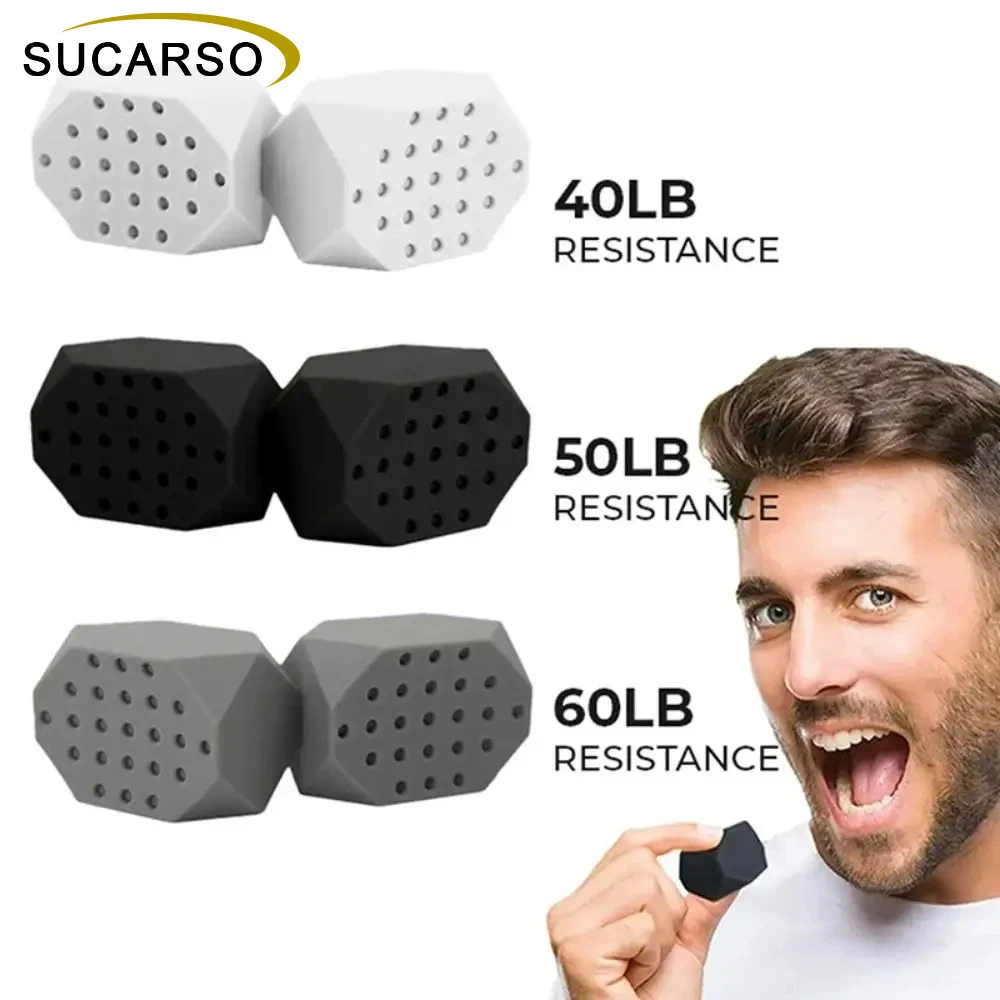 40/50/60Lbs Jaw Exerciser Face Fitness Ball Redefine Jawline Trainer Double Chin Jawliner Facial Chew Bite Muscle Exercise