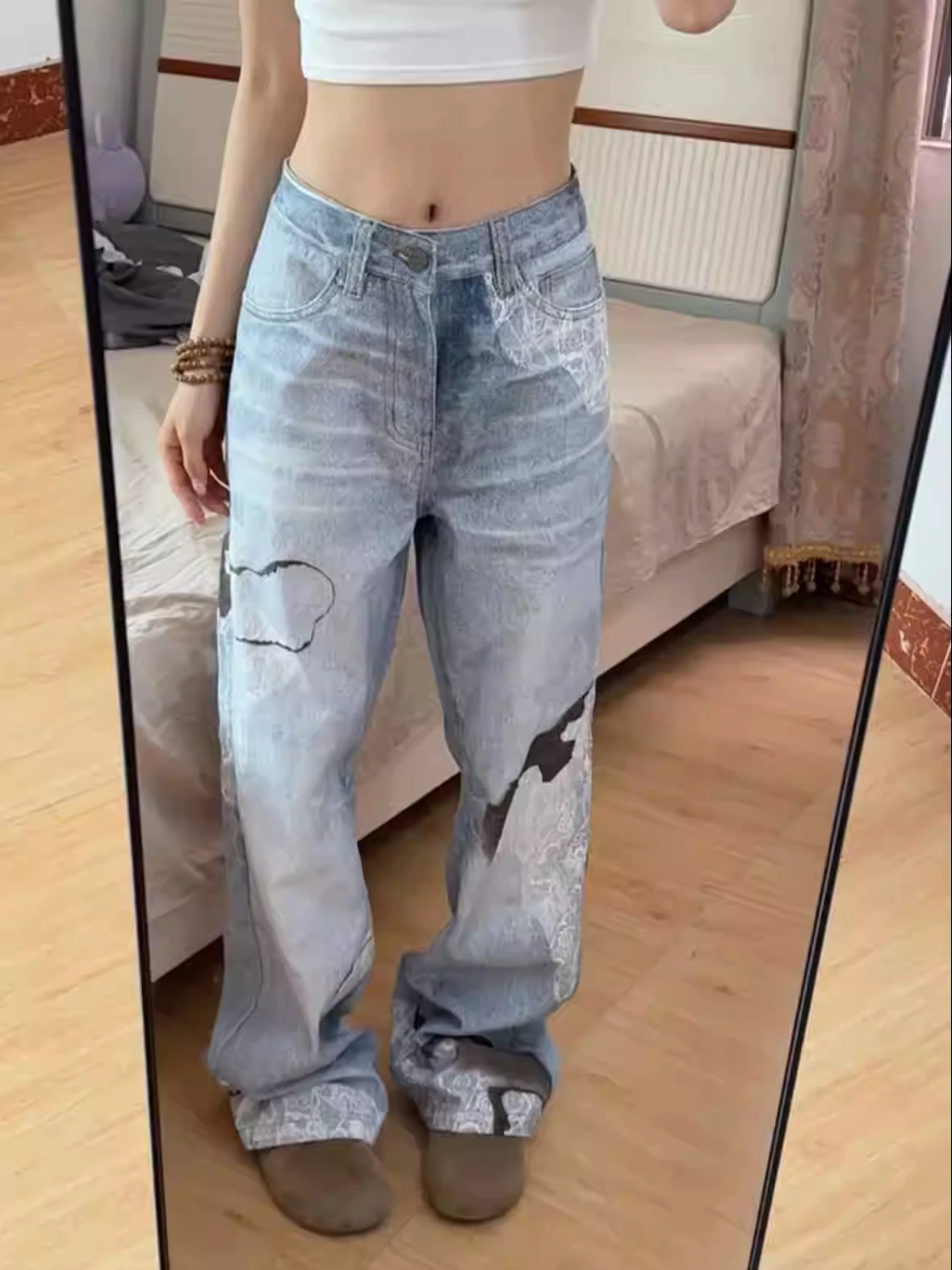 

Women Blue Y2k Baggy Jeans Japanese 2000s Style Jean Pants 90s Vintage Harajuku Oversize Bent Knife Denim Trousers Clothes 2025