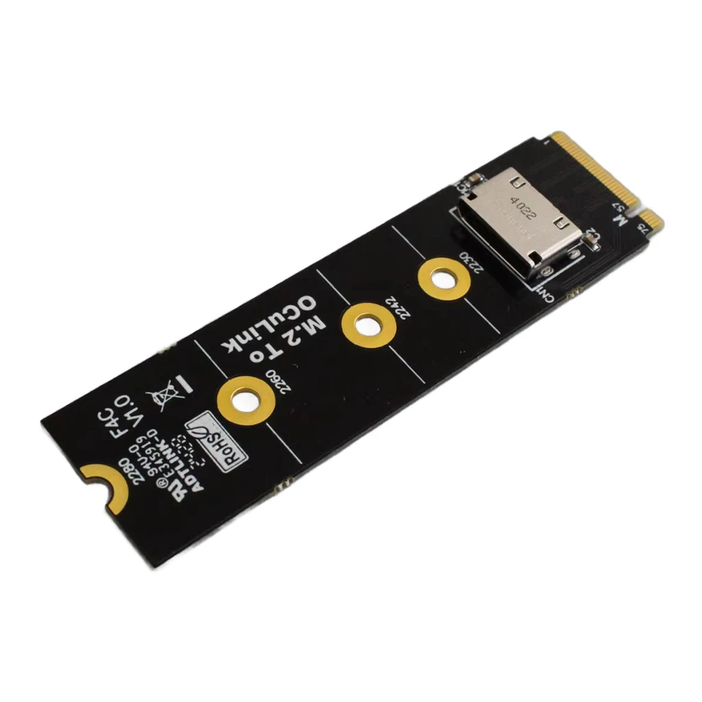 PCIe 4.0 F9G 64Gbps OcuLink Laptop Placa gráfica externa GPU Docking Station para M.2 NVMe para SFF-8612 OcuLink eGPU Placa adaptadora