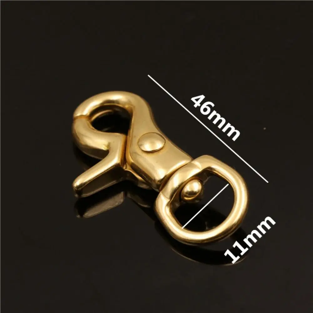 Metal Brass Snap Hook Rotating Traction Buckles Trigger Clips Buckles for Leather Strap Belt Keychain Webbing Pet Leash Hooks