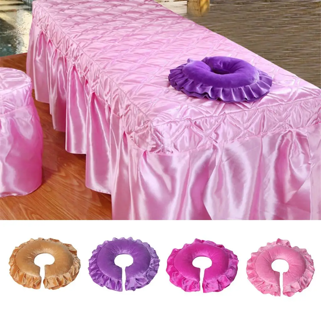 Spa Face Cushion Polyester Soft Face Pillow Massage Table Pillow Neck Support for Salon Home Travel