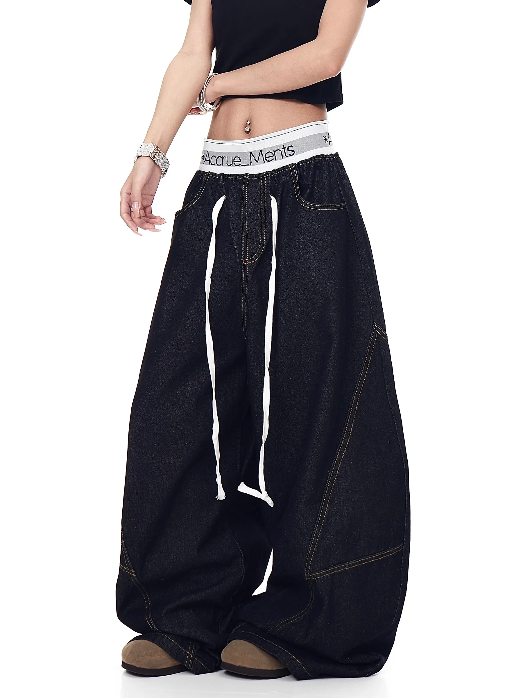 

Джинсы унисекс в американском стиле с высокой талией, пэчворк, свободные, широкие штанины, повседневные, летние, байкерские, винтажные, с цветными блоками