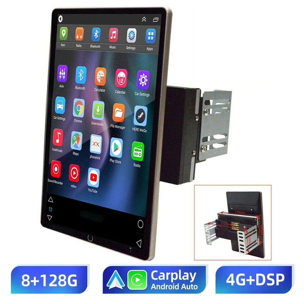 Android 14.0 10.1 inch Automatic Rotate Car Radio Android Auto Apply Carplay DVD Multimedia Player Car Stereo GPS Universal 2Din Android 14.0 10.1 inch Automatic Rotate Car Radio Android Auto Apply Carplay DVD Multimedia Player Car Stereo GPS Universal 2Din