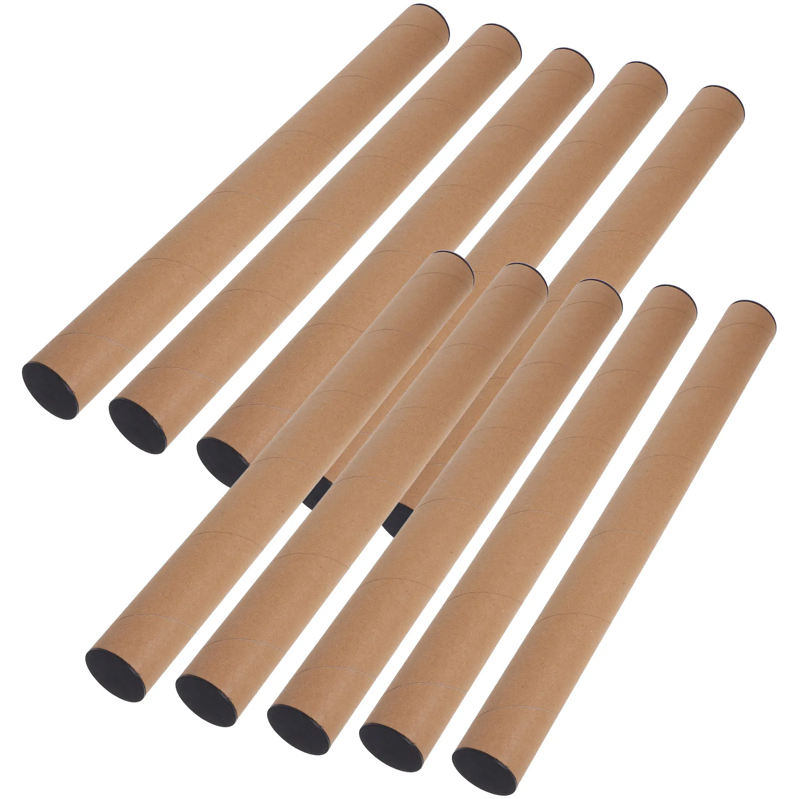 10Pcs Kraft Mailing Tubes with Caps Document Storage Poster Carrier Tube for Architects Artists Blueprints Maps Poster Roll view 3