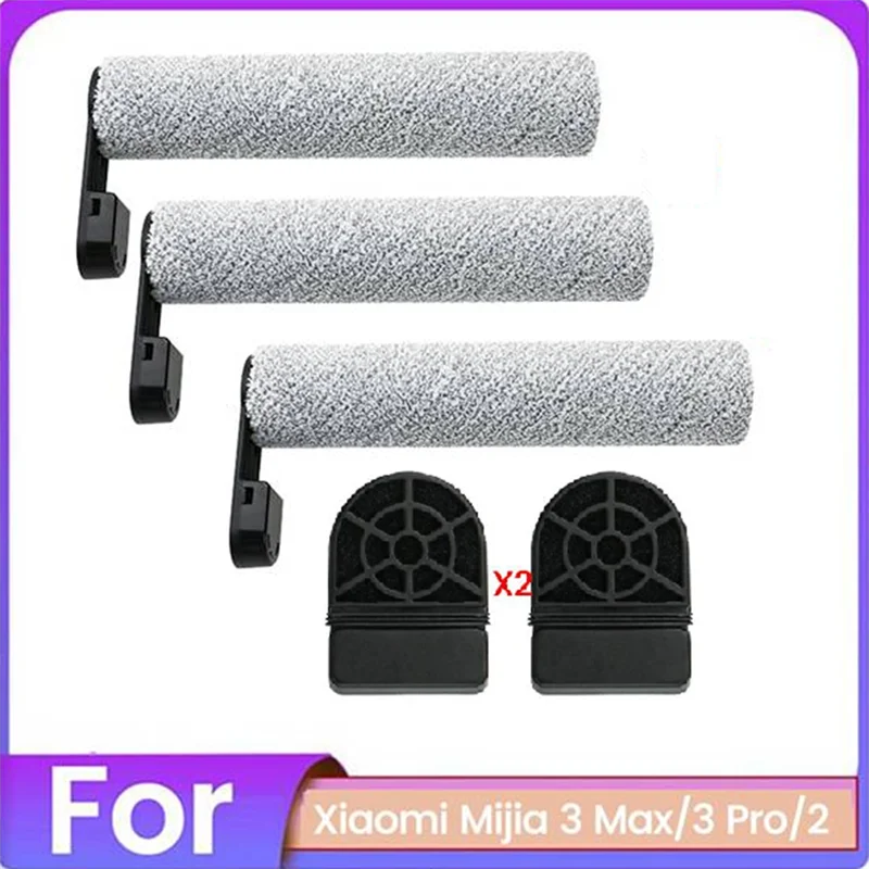 

ABUD-Vacuum Brush And Filter Cleaning Kit For Xiaomi Mijia 3 Max/3 Pro/2 Floor Scrubber Replacement Accessories Roller Brush Fil
