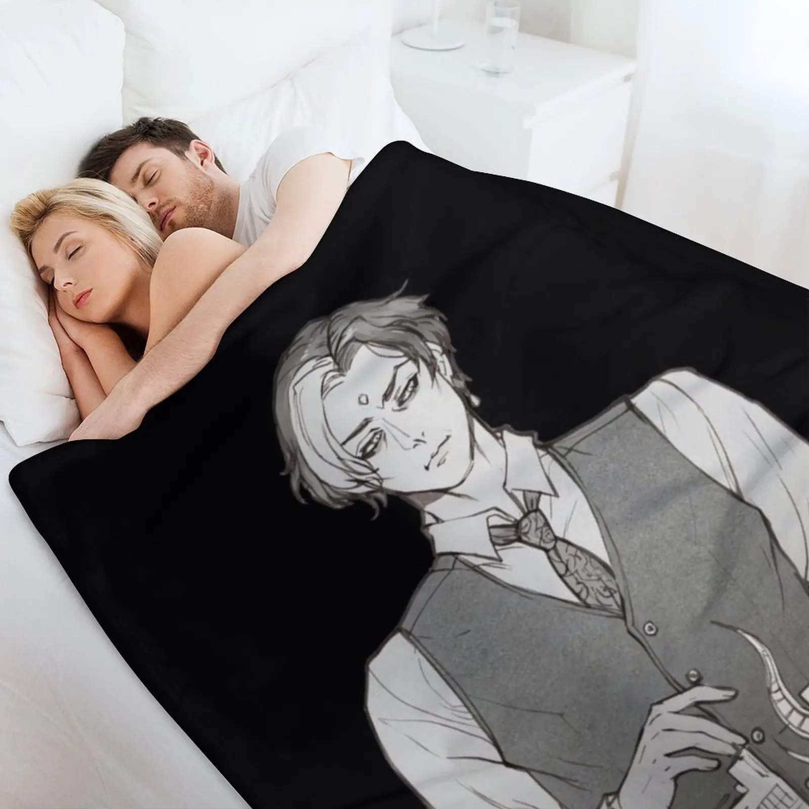 Emet-selch - The Architect \t رمي بطانية ديكورات أرائك ريتروس بطانيات أريكة مزخرفة #4